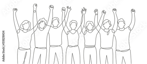 Happy Diverse Group of Friends Celebrating Success Together