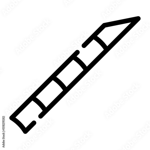 sharpened bamboo line icon
