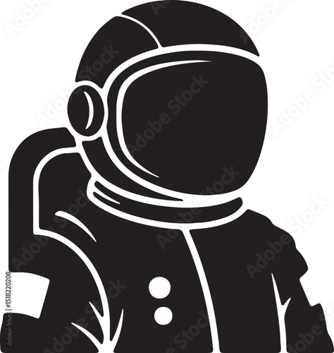 Astronaut Silhouette Space Exploration, Cosmic Adventure, Galaxy, Universe, Starry Night