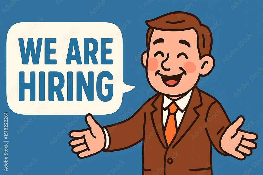 A fun illustration related to us opening a job vacancy A fun illustration related to us opening a job vacancy