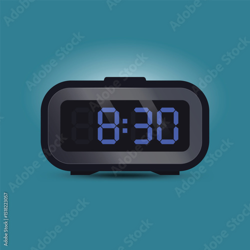 Digital clock graphic design vector illustration