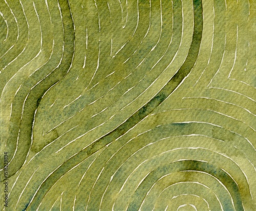 Watercolor Topographic Map Inspired Design or Background