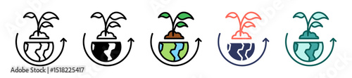 Sustainability Continuous multiple icon