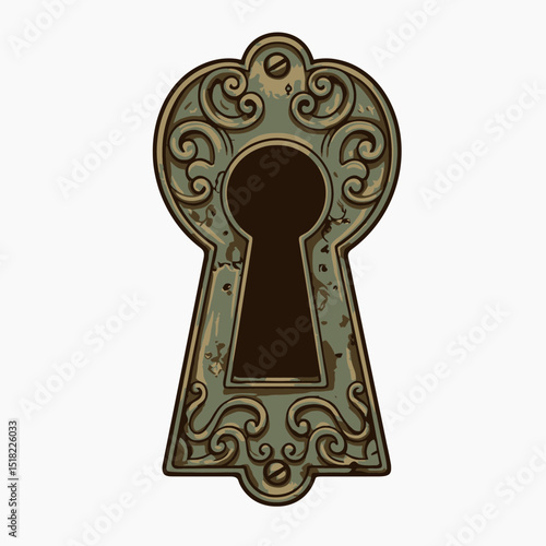 vintage key hole svg vectorized