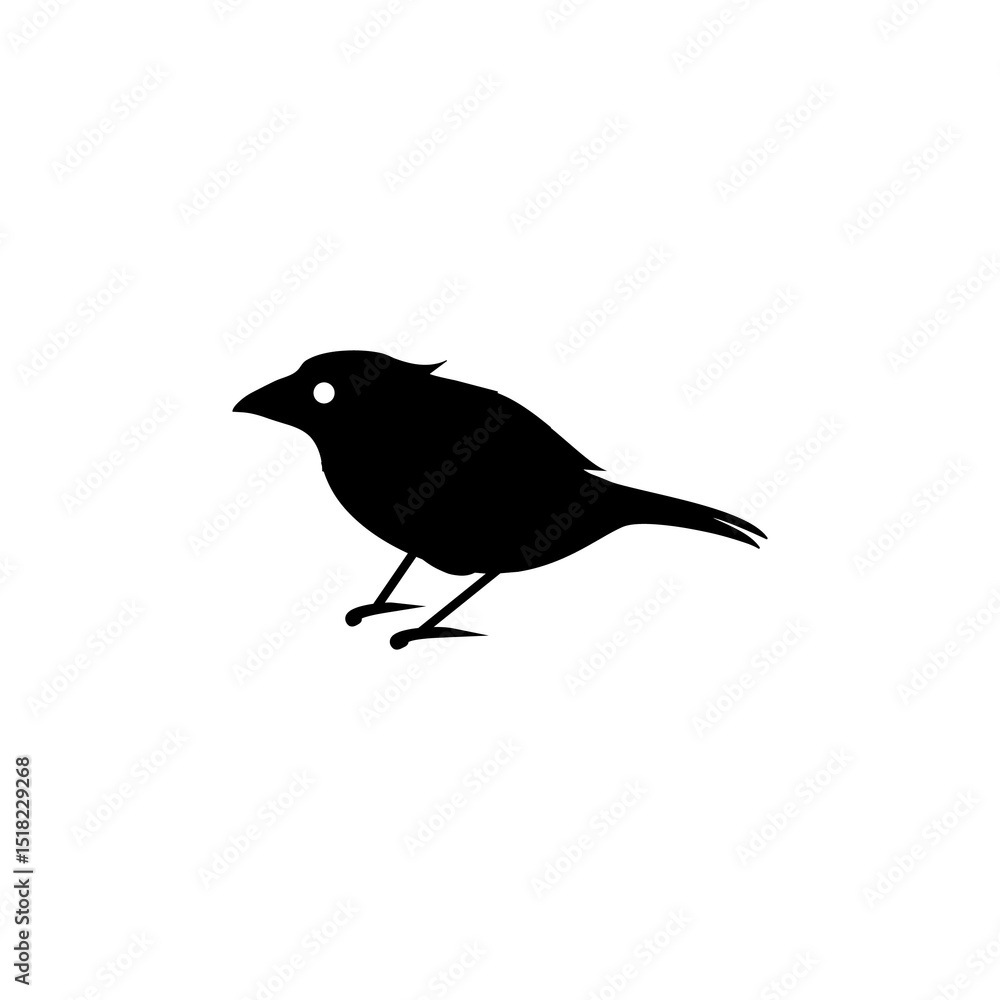 Fototapeta premium Bird clip art design on plain white transparent isolated background for card, shirt, hoodie, sweatshirt, apparel, card, tag, mug, icon, poster or badge