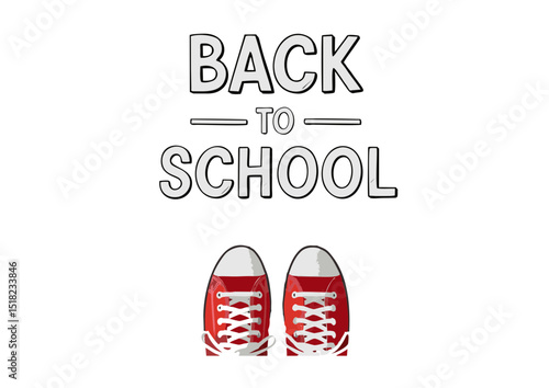 Back to School Get Ready for a New Academic Year with Fresh Red Sneakers and Renewed Energy!