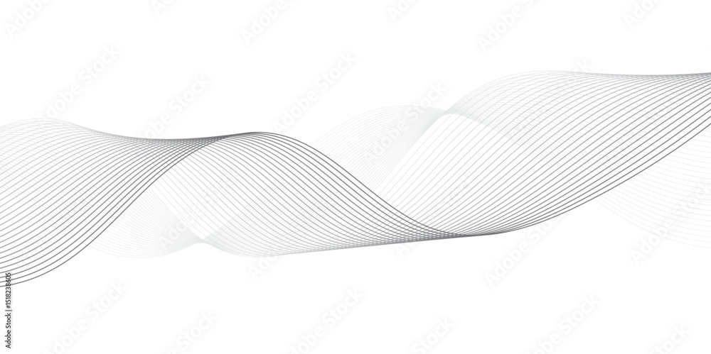 Fototapeta premium Dynamic Curved Line Design on Transparent Background – Abstract Vector Background for Use in Digital Innovation Fields Including Artificial Intelligence, Network Infrastructure, and Cloud Technology 