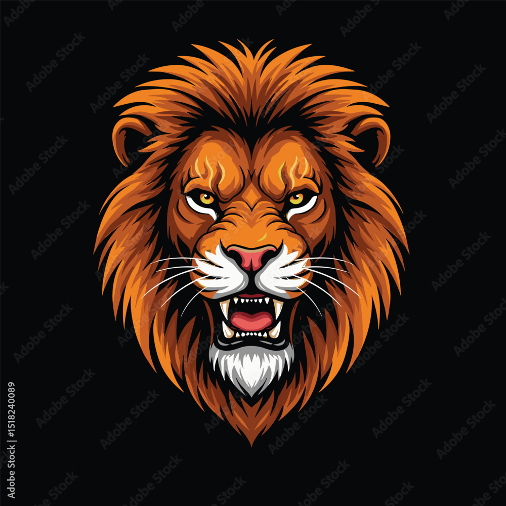 Fototapeta premium Royal king lion crown symbols. Elegant gold Leo animal logo. Premium luxury brand identity icon. Vector illustration