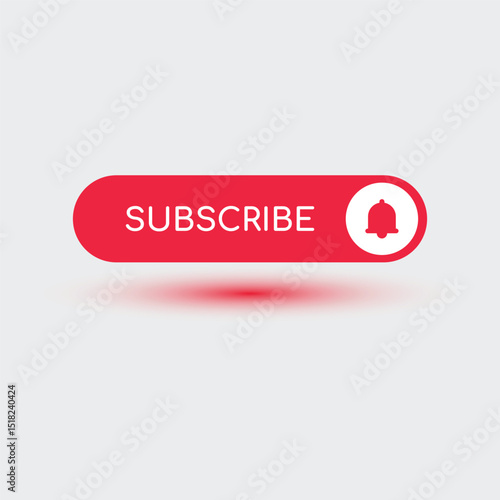 Subscribe Button Design with Bell Icon