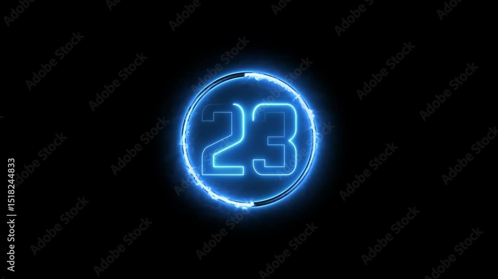 Glowing Neon Alphabet Text Number. Neon calendar date, celebration event animation. Glowing Neon Alphabet Text Number. Neon calendar date, celebration event animation.