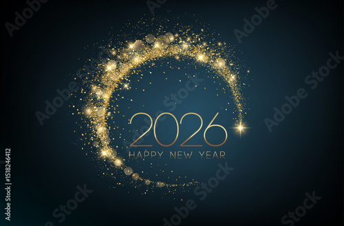 Merry Christmas and Happy New Year Abstract shiny color gold wave design element