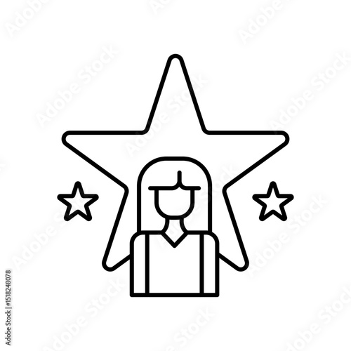 Celebrity and Public Figure Line Icon