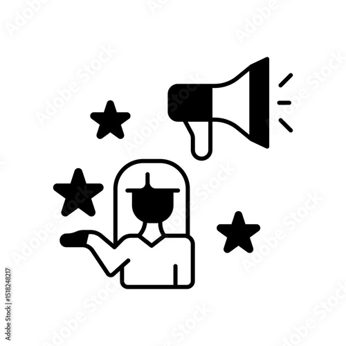 Social Media Influencer Creator Fill Icon