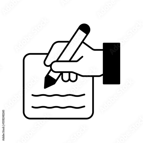 Writing Content Creation Fill Icon