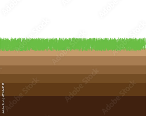 Green grass with earthy substance