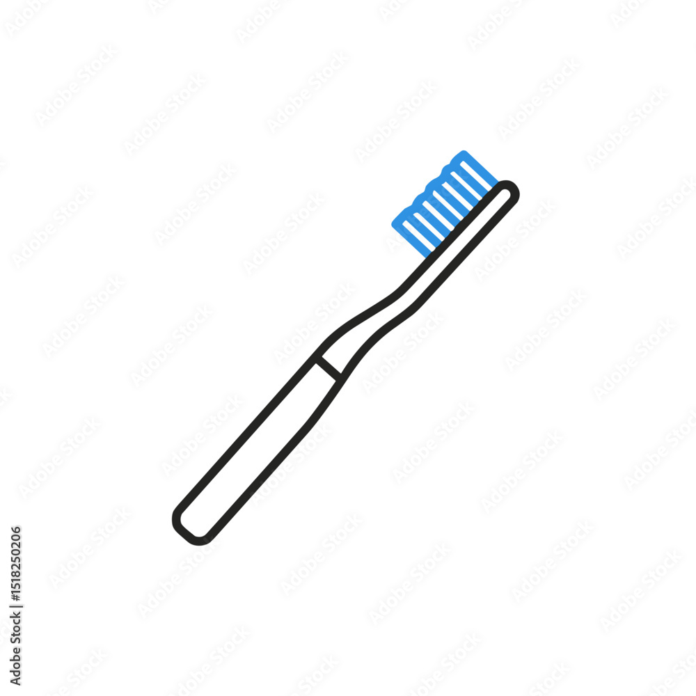 Toothbrush icon in minimalist design representing oral hygiene and dental care concept Toothbrush icon in minimalist design representing oral hygiene and dental care concept
