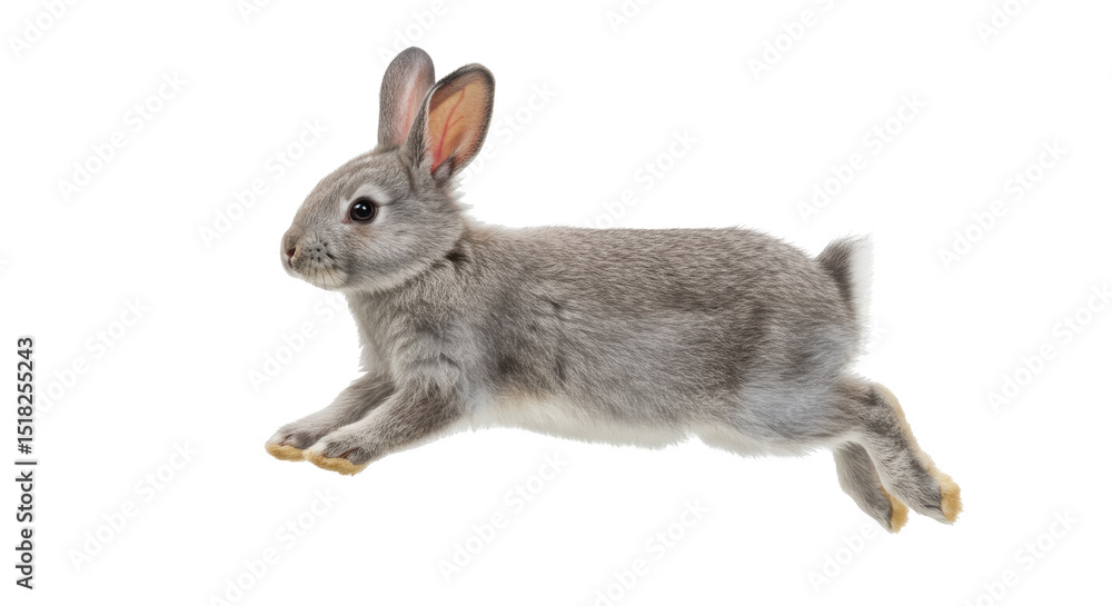 Obraz premium Isolated Running Rabbit