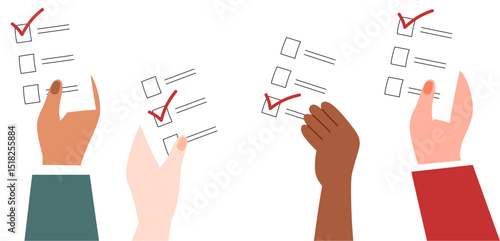 hand holding vote ballot
