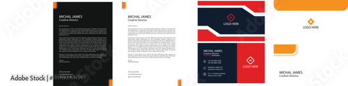 Stationary Designs, Letterhead, business card, envelop 
corporate company branding EPS file easy to edit