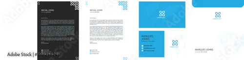 Stationary Designs, Letterhead, business card, envelop 
corporate company branding EPS file easy to edit