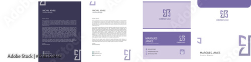 Stationary Designs, Letterhead, business card, envelop 
corporate company branding EPS file easy to edit