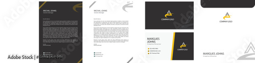 Stationary Designs, Letterhead, business card, envelop 
corporate company branding EPS file easy to edit