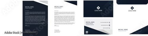 Stationary Designs, Letterhead, business card, envelop 
corporate company branding EPS file easy to edit