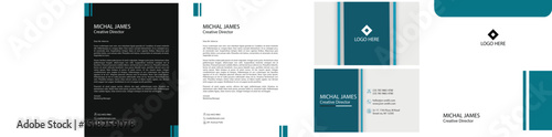 Stationary Designs, Letterhead, business card, envelop 
corporate company branding EPS file easy to edit