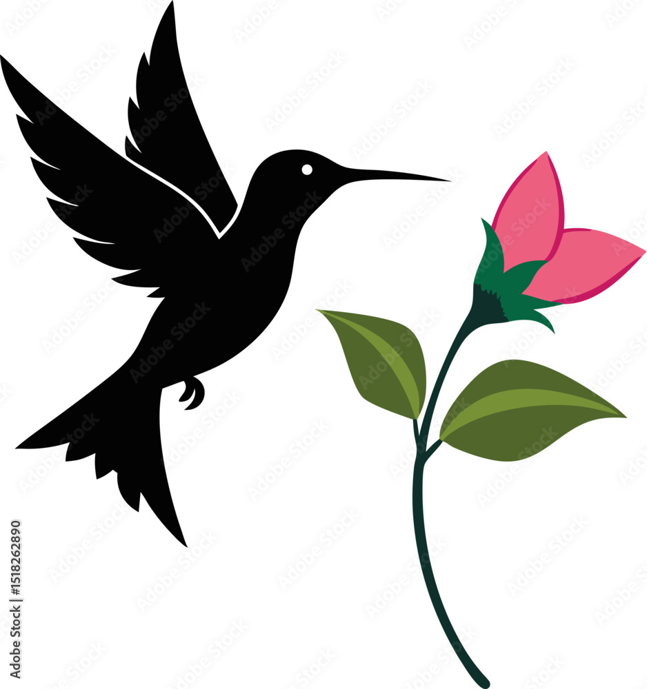 Obraz premium hummingbird and flower