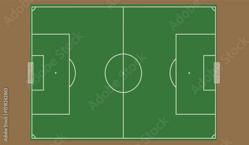 football field with green background, soccer field