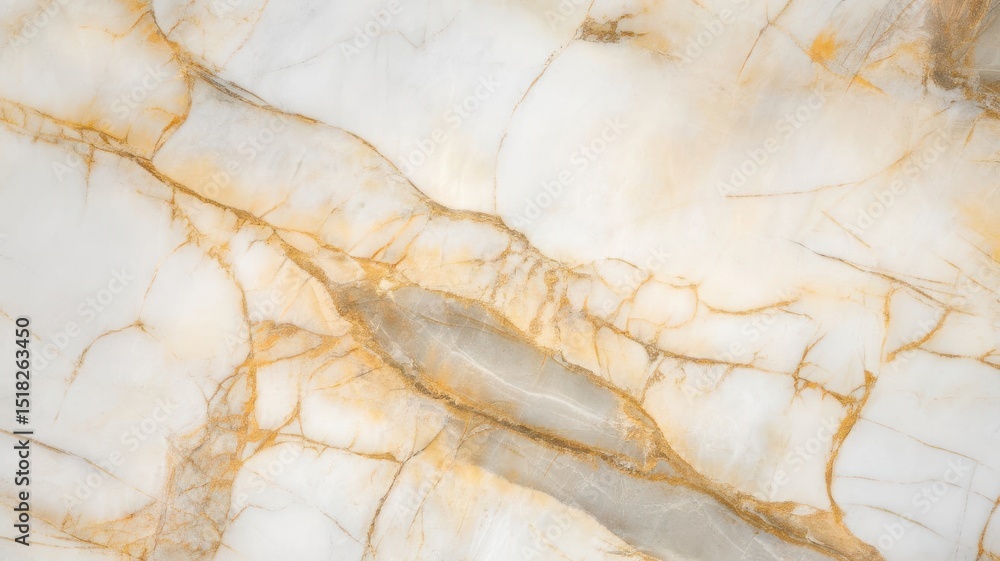 Fototapeta premium Luxury White Marble Texture with Golden Veins, Abstract Background