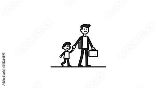 Stranger trying to take child from school without permission, Concept of Children and Strangers  