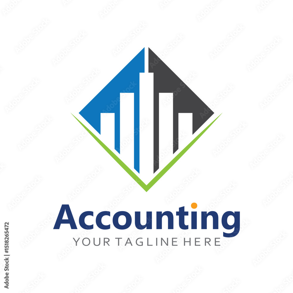 Abstract Finance Logo with Numbers and Digital Accounting Concept Abstract Finance Logo with Numbers and Digital Accounting Concept