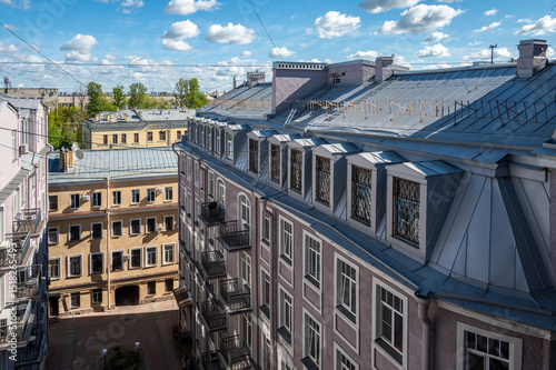 View from above of the old city courtyard.