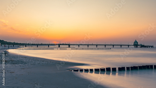 Seebrücke Zingst im Abendlicht