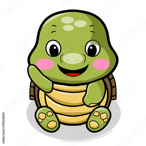 funny turtle cartoon cute Illustration smile 