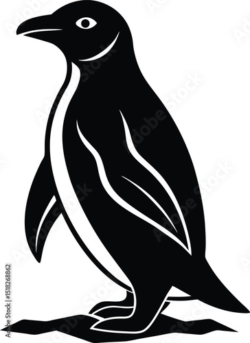 Penguin Vector Illustration – Arctic Animal Cartoon Design