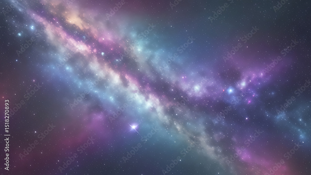 Fototapeta premium Purple space stars