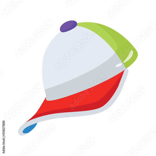 A customizable 2d icon of summer cap