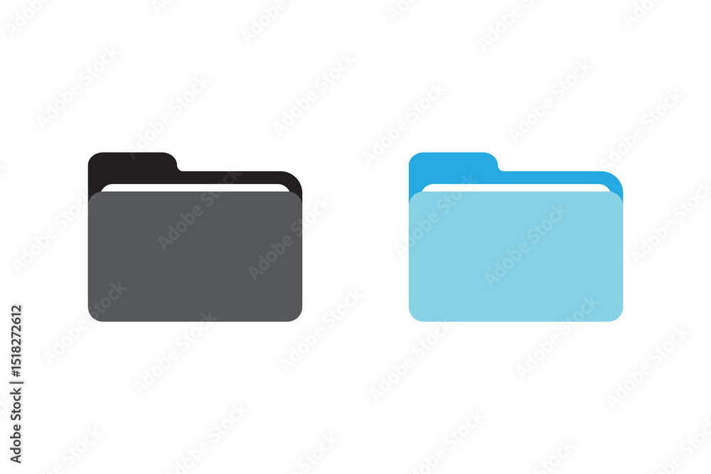 Folders icon collection. Documents in folders. File folder vector icon set Folders icon collection. Documents in folders. File folder vector icon set
