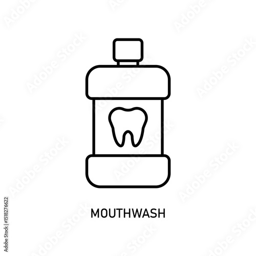 Icon a mouthwash, isolated against a clean background.