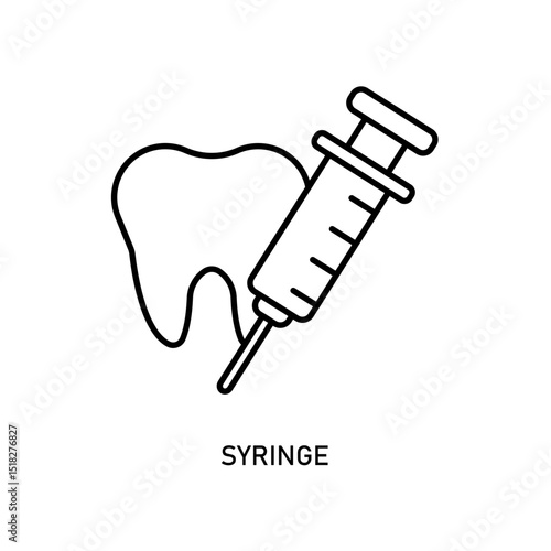 Icon a syringe, isolated against a clean background.