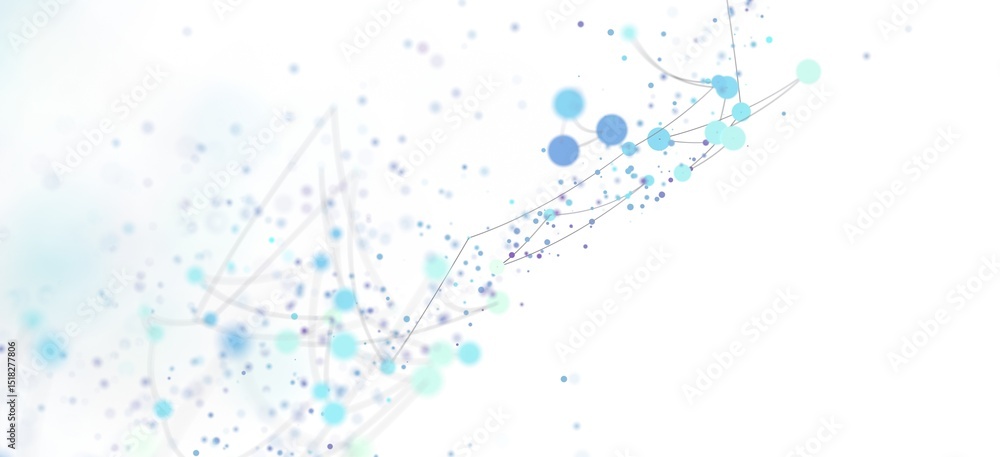 Obraz premium Modern abstract background with connected dots and lines. Perfect for technology, network, and connection concepts.