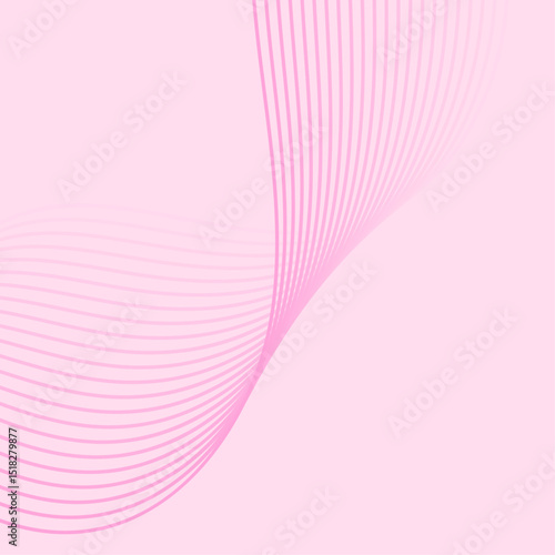 Abstract background with lines and waves. Banner. Element for design isolated. Vector background for brochure, booklet, flyer, poster. Pink gradient. Love, sweet, softness