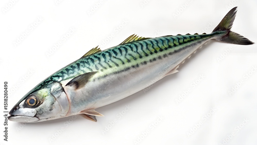 Atlantic Mackerel Isolated on White Background Atlantic Mackerel Isolated on White Background