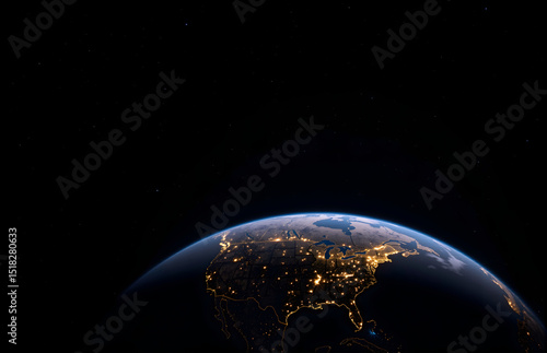 Earth Night View Overlook