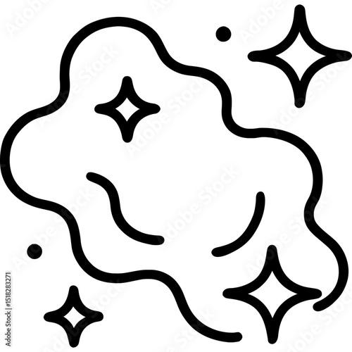 Minimalist nebula cloud icon design