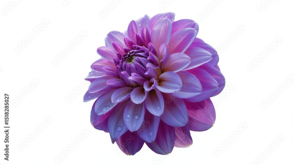 Obraz premium Radiant Purple Dahlia Blooming Brightly in Morning Light Beauty