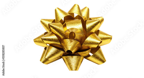 Isolated Golden Bow