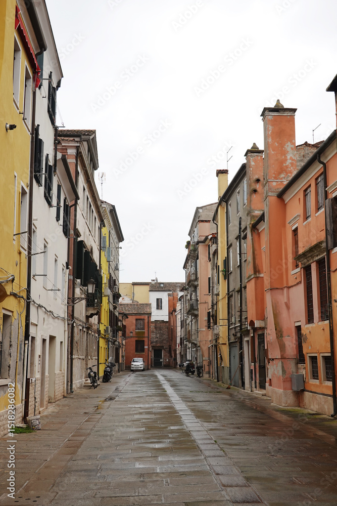 Fototapeta premium Old canals and streets in Chioggia, Italy
